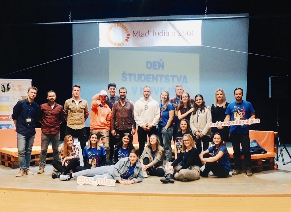 Organizačný tím Dňa študentstva 2019, ktorý bol plný workshopov a prednášok. 