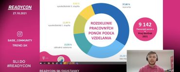 Matúš Čičvara z Deutsche Telekom IT Solutions Slovakia porozprával študentom o možnosti duálneho vzdelávania. Zdroj: SAIDE