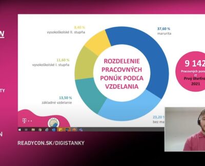 Matúš Čičvara z Deutsche Telekom IT Solutions Slovakia porozprával študentom o možnosti duálneho vzdelávania. Zdroj: SAIDE