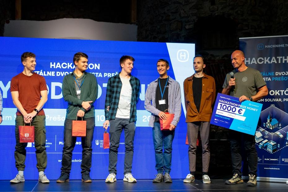 Študenti zo SPŠE Prešov boli úspešní na hackathone Digitálne dvojča mesta Prešov