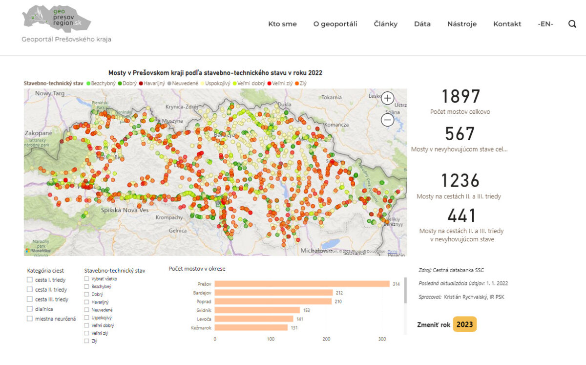 Mapový portál Prešovského samosprávneho kraja môže získať prestížnu cenu