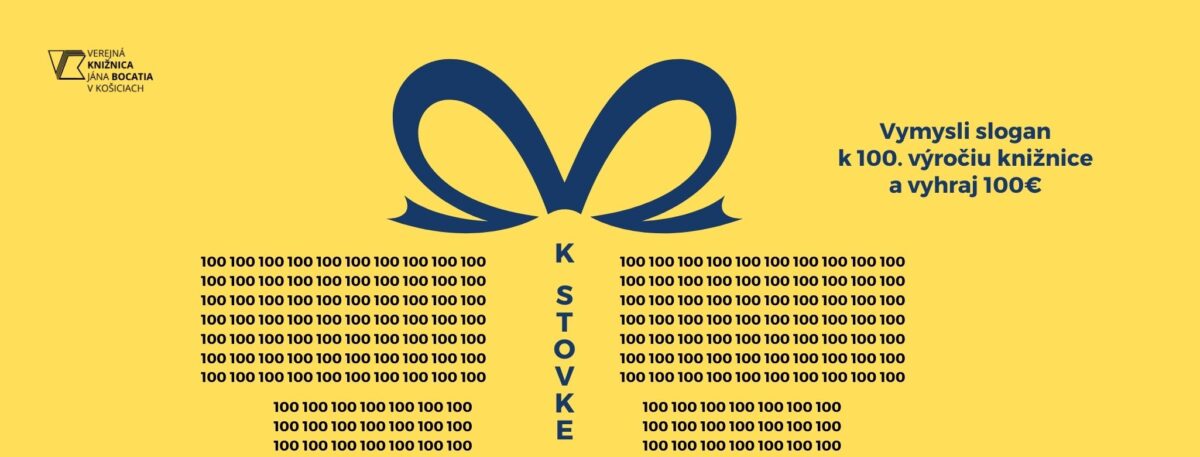 Vymyslite slogan k 100. výročiu knižnice a vyhrajte 100 eur