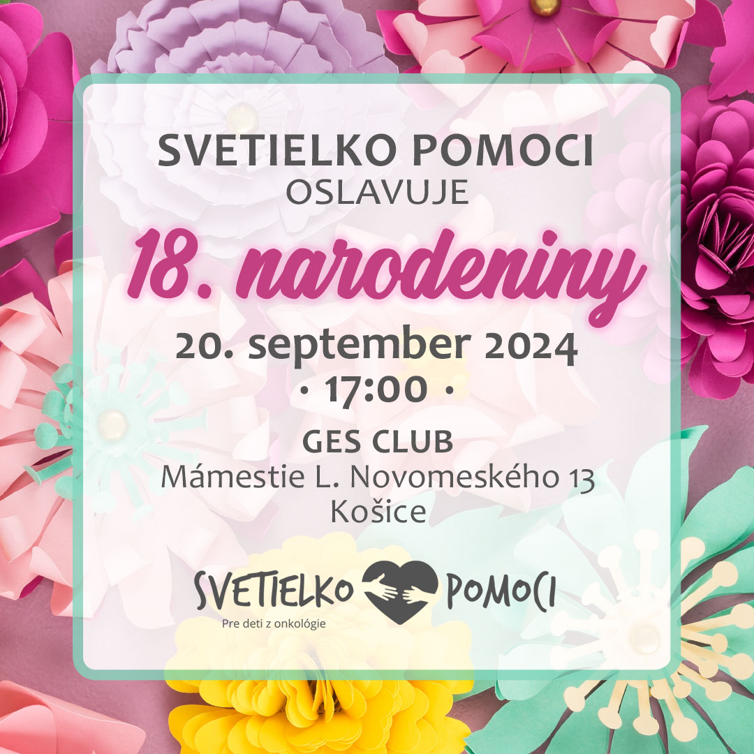 Nezisková organizácia SVETIELKO POMOCI oslavuje 18. narodeniny. Vydáva charitatívny kalendár
