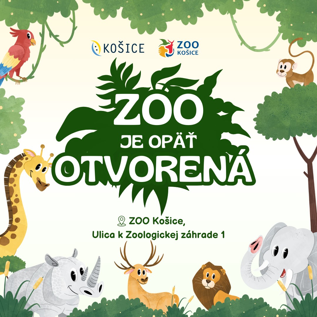 Košická Zoo je od dnešného dňa opäť otvorená!
