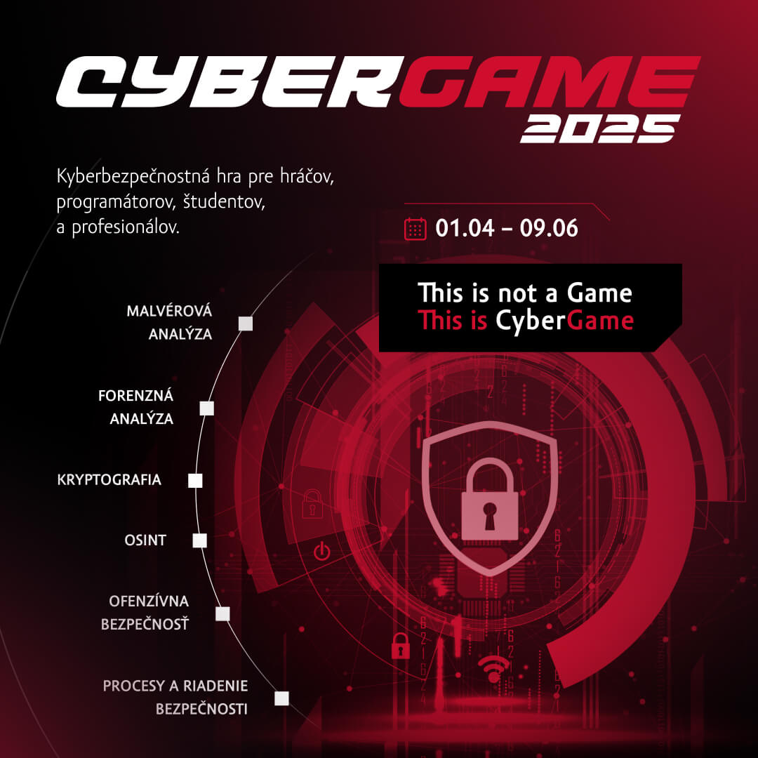 Zapojte sa do národnej kyberbezpečnostnej hry CyberGame