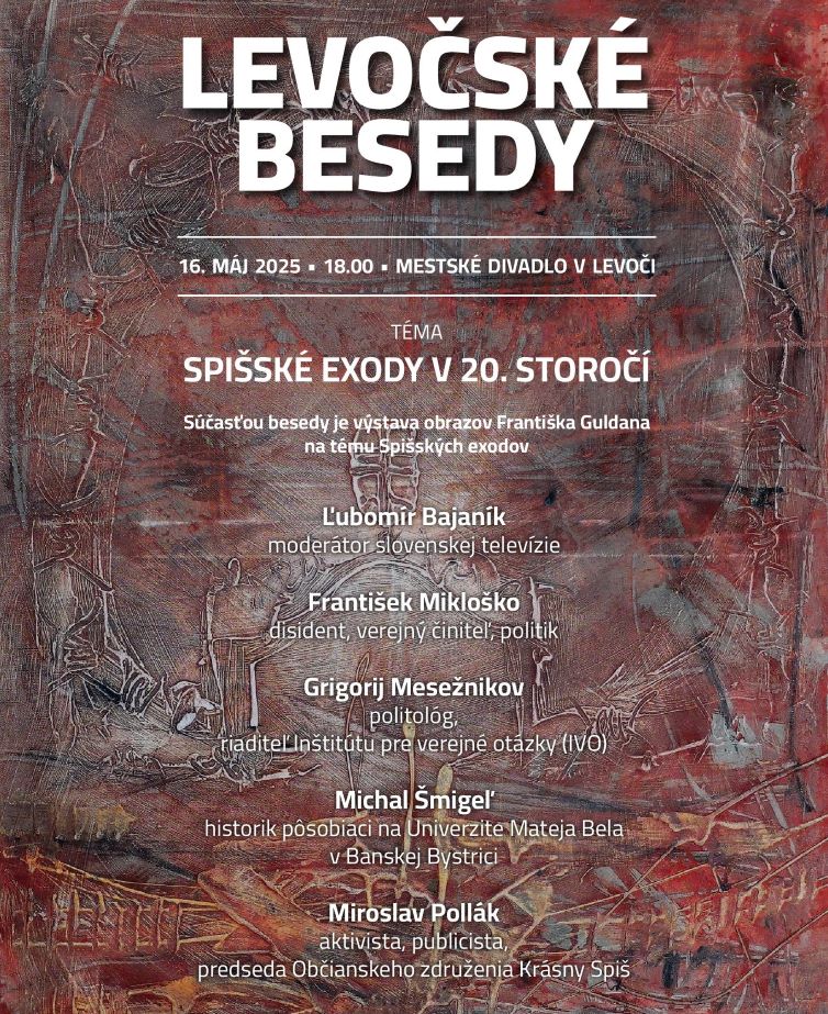 Levočské besedy budú plné zaujímavých osobností