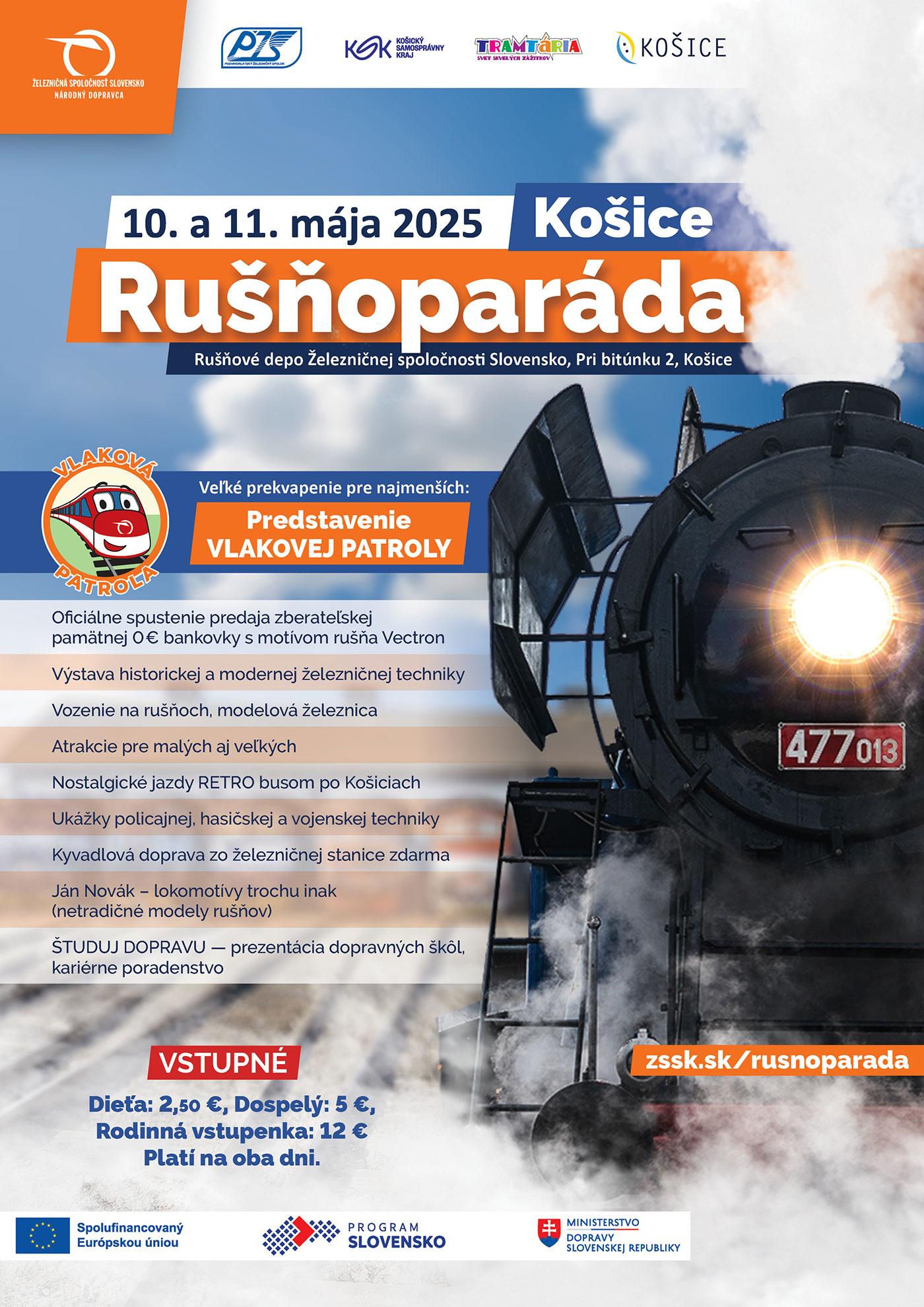 Rušňoparáda 2025 Košičanov očarí už tento víkend