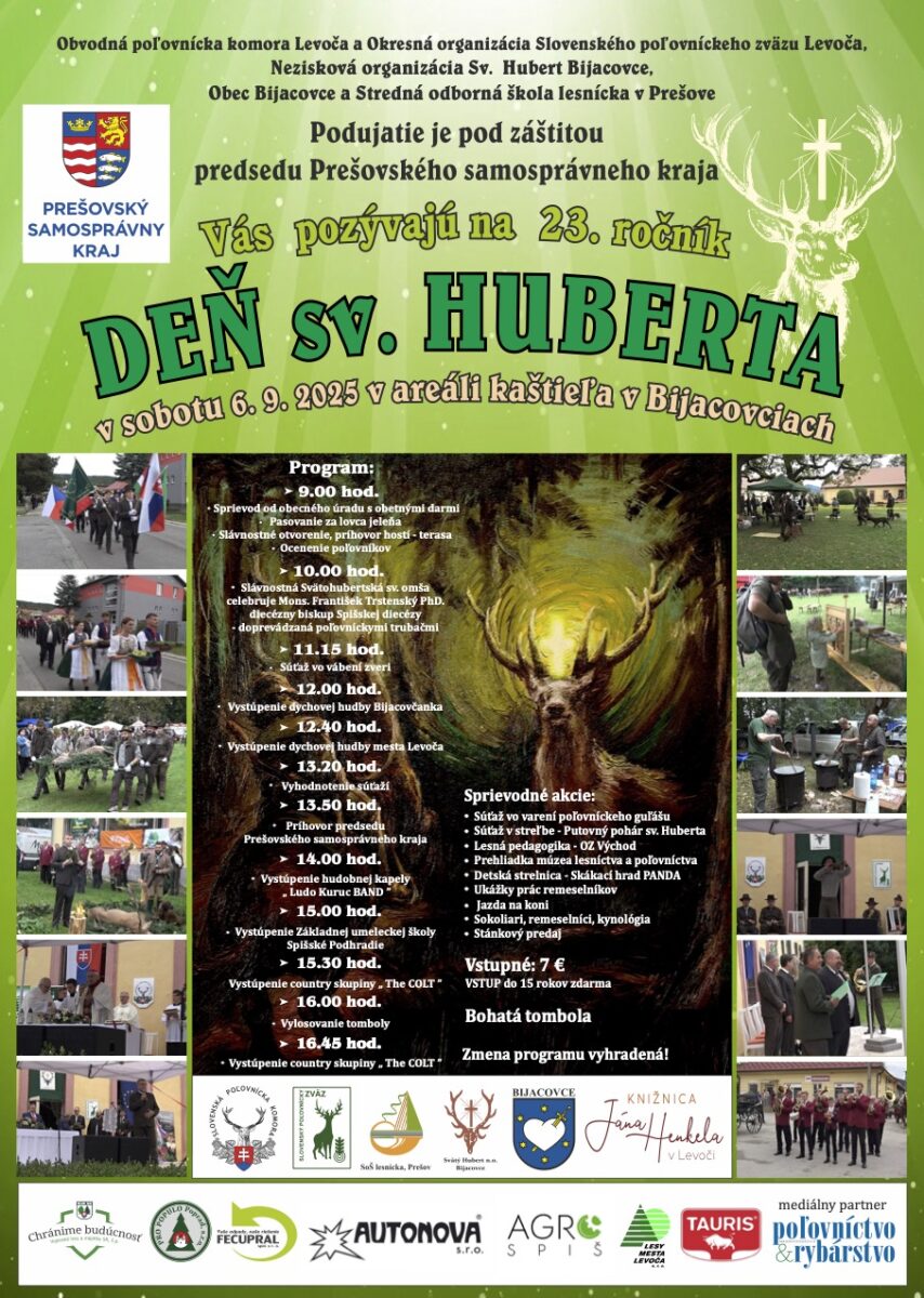 Deň sv. Huberta ponúkne skvelú zábavu
