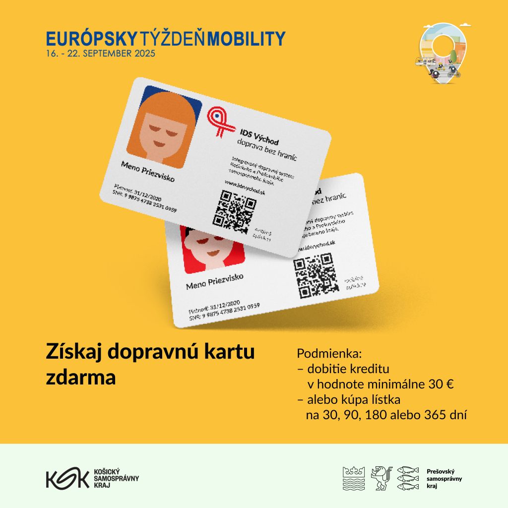 Využite dopravné karty zdarma a bezplatný cykloservis počas Európskeho týždňa mobility