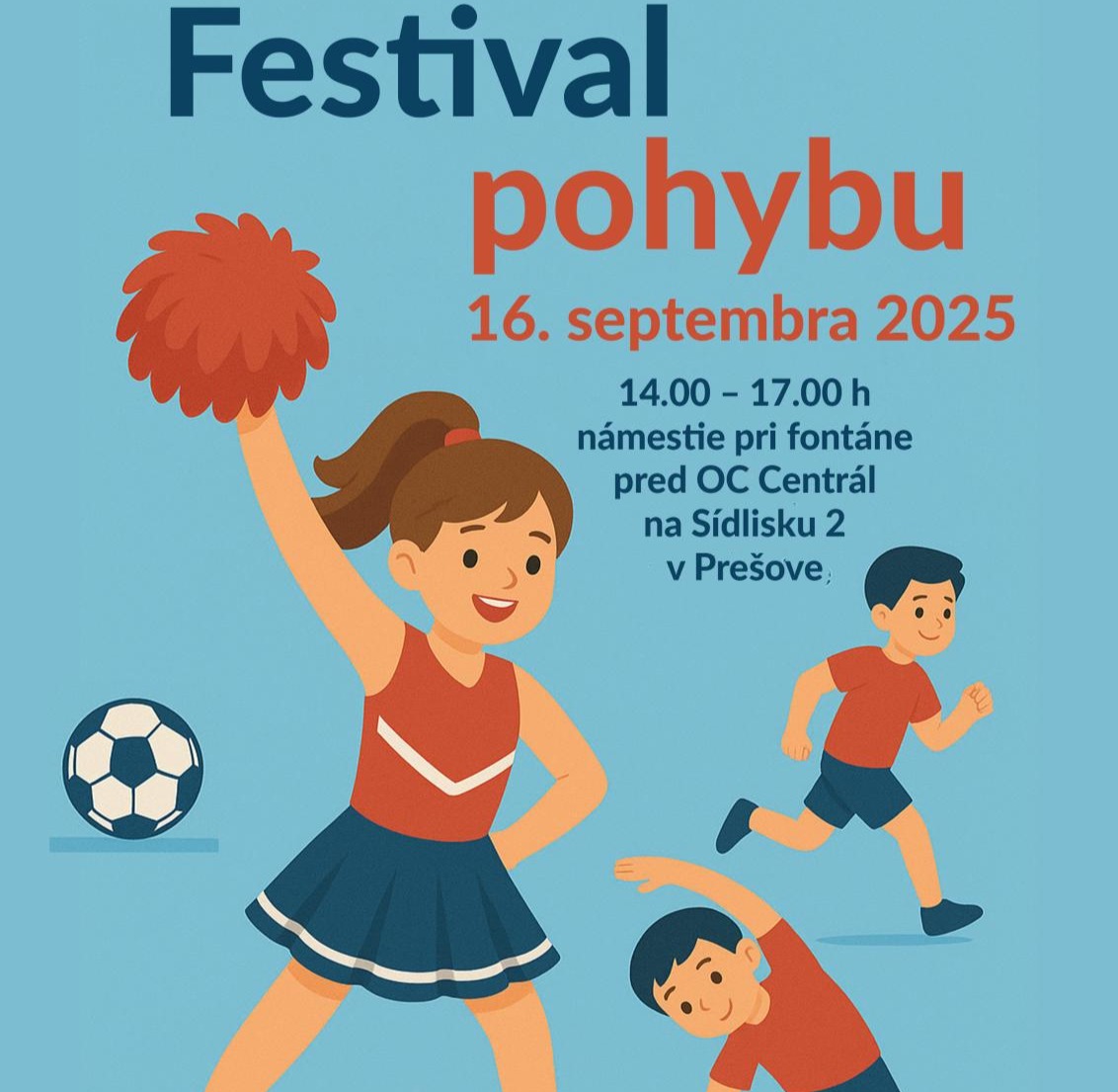 Festival pohybu rozhýbe Prešovčanov už v utorok