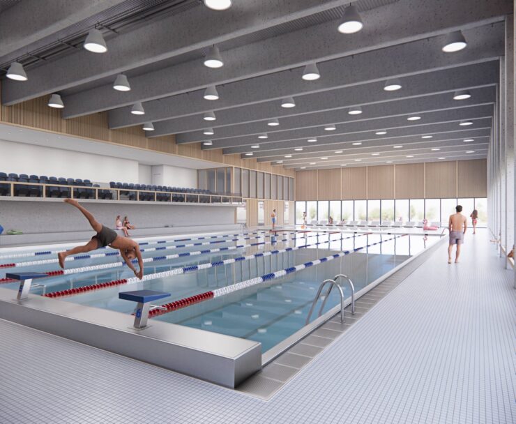 plaváreň Kráľovský Chlmec vizualizácia