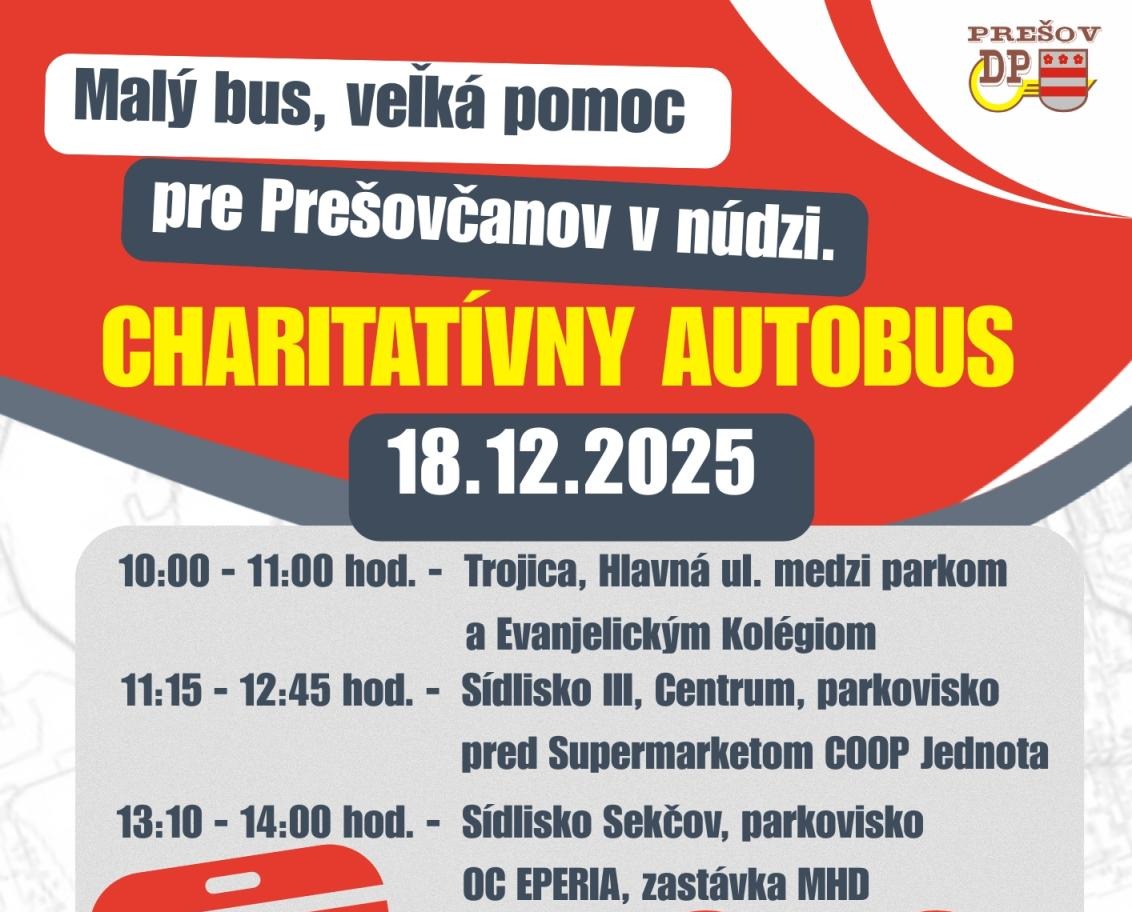 Malý bus privezie Prešovčanom v núdzi veľkú pomoc. Zapojte sa aj vy