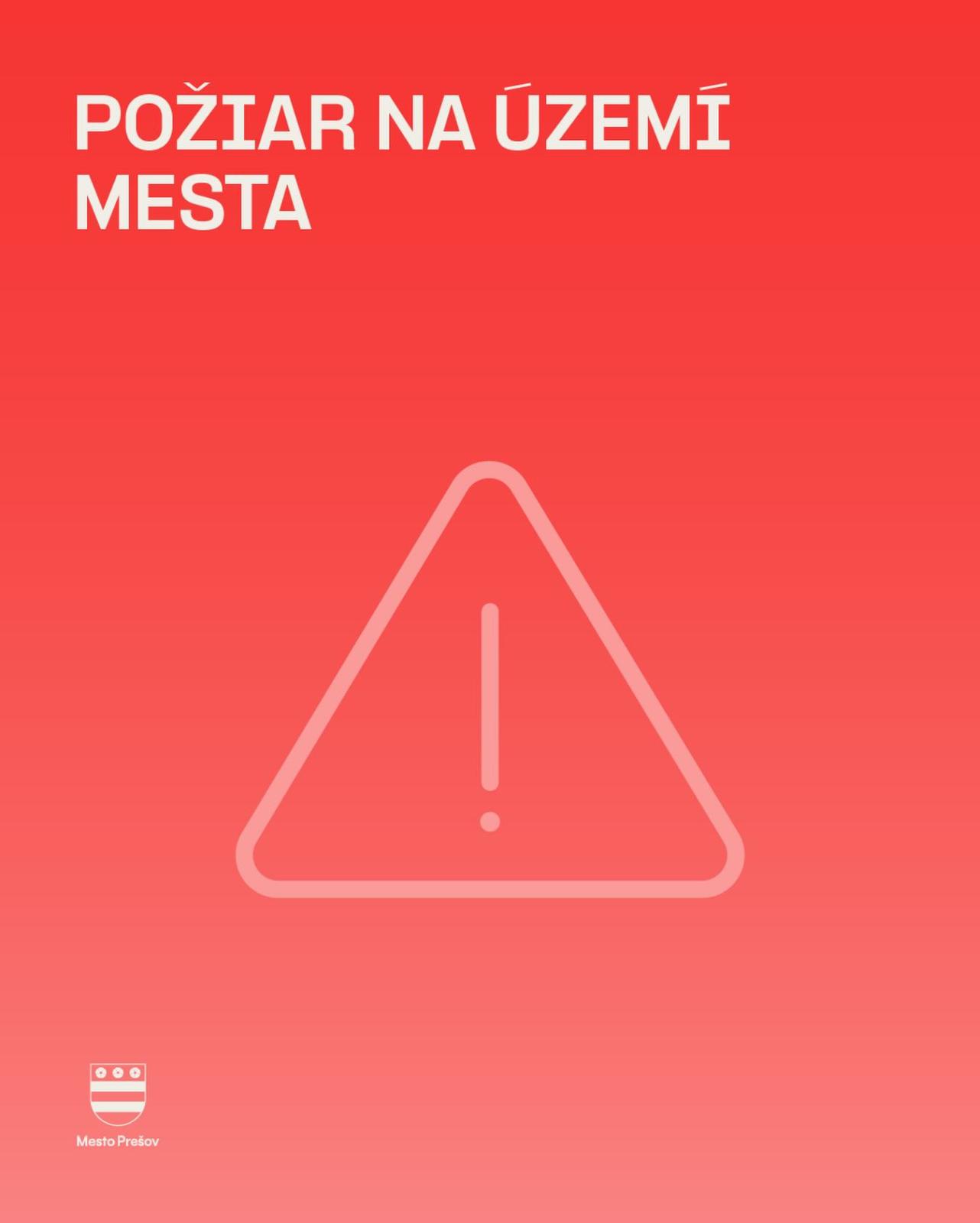 Vypukol požiar na území mesta Prešov