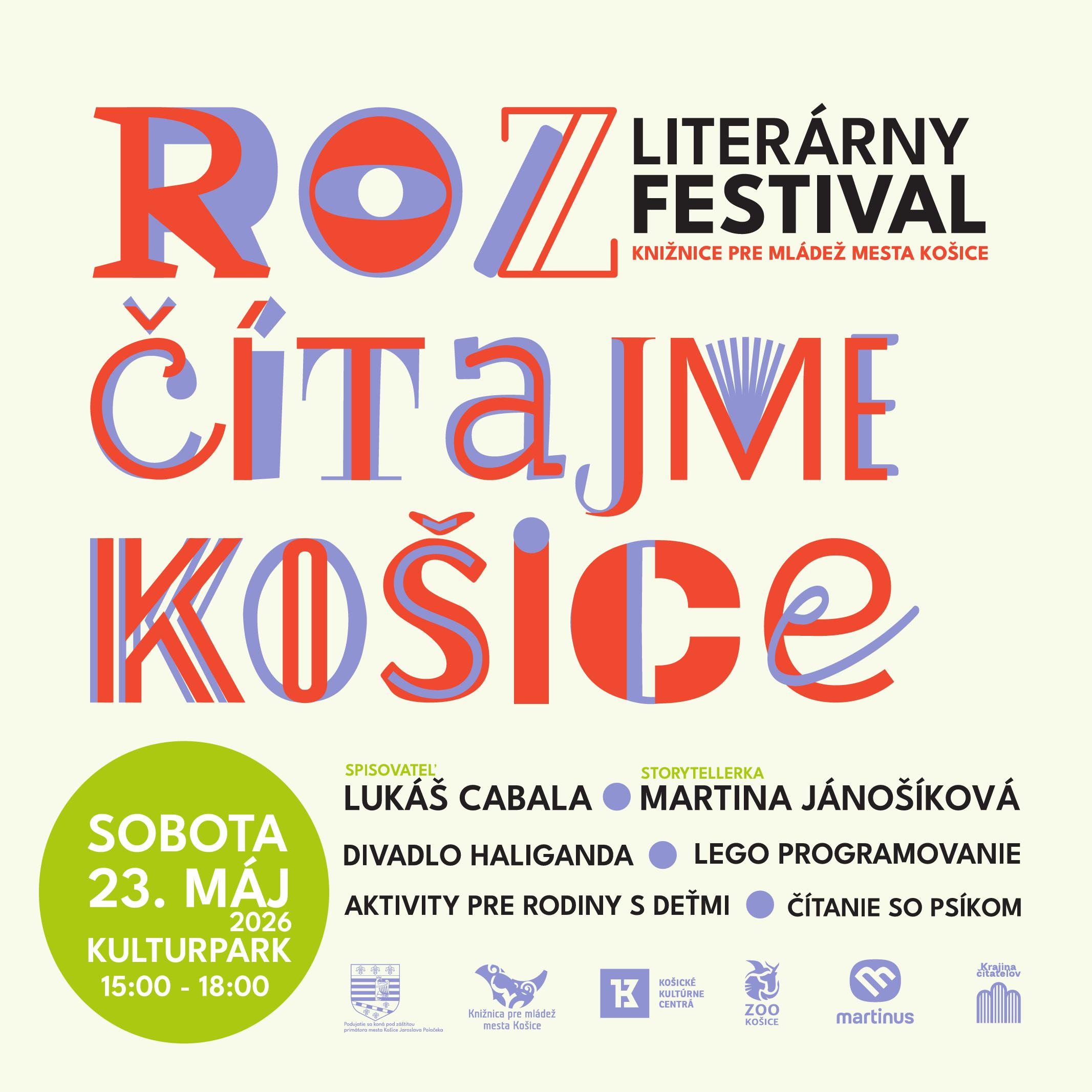 Festival Rozčítajme Košice bude aj tento rok zábavnou oslavou plnou kvalitnej literatúry