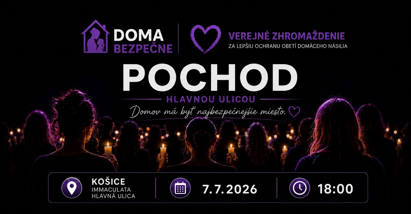 DOMA BEZPEČNE: Košicami prejde pochod za lepšiu ochranu obetí domáceho násilia