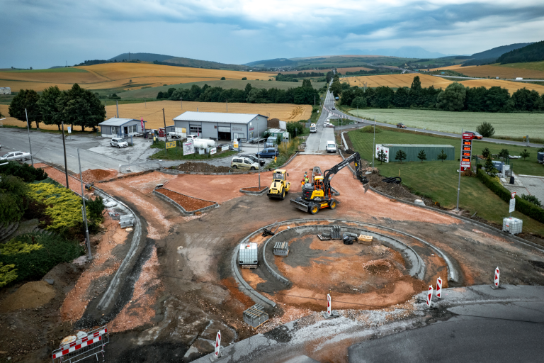 Nový kruhový objazd v Spišskom Štvrtku naberá reálne kontúry