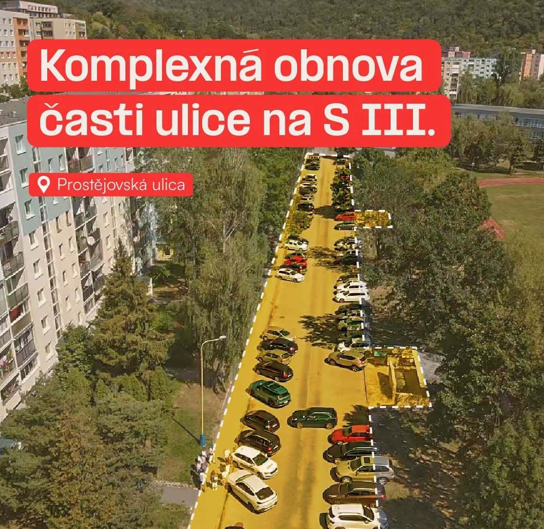 Prostějovská ulica v Prešove sa dočká komplexnej obnovy. Zlepší sa parkovanie, chodníky aj doprava