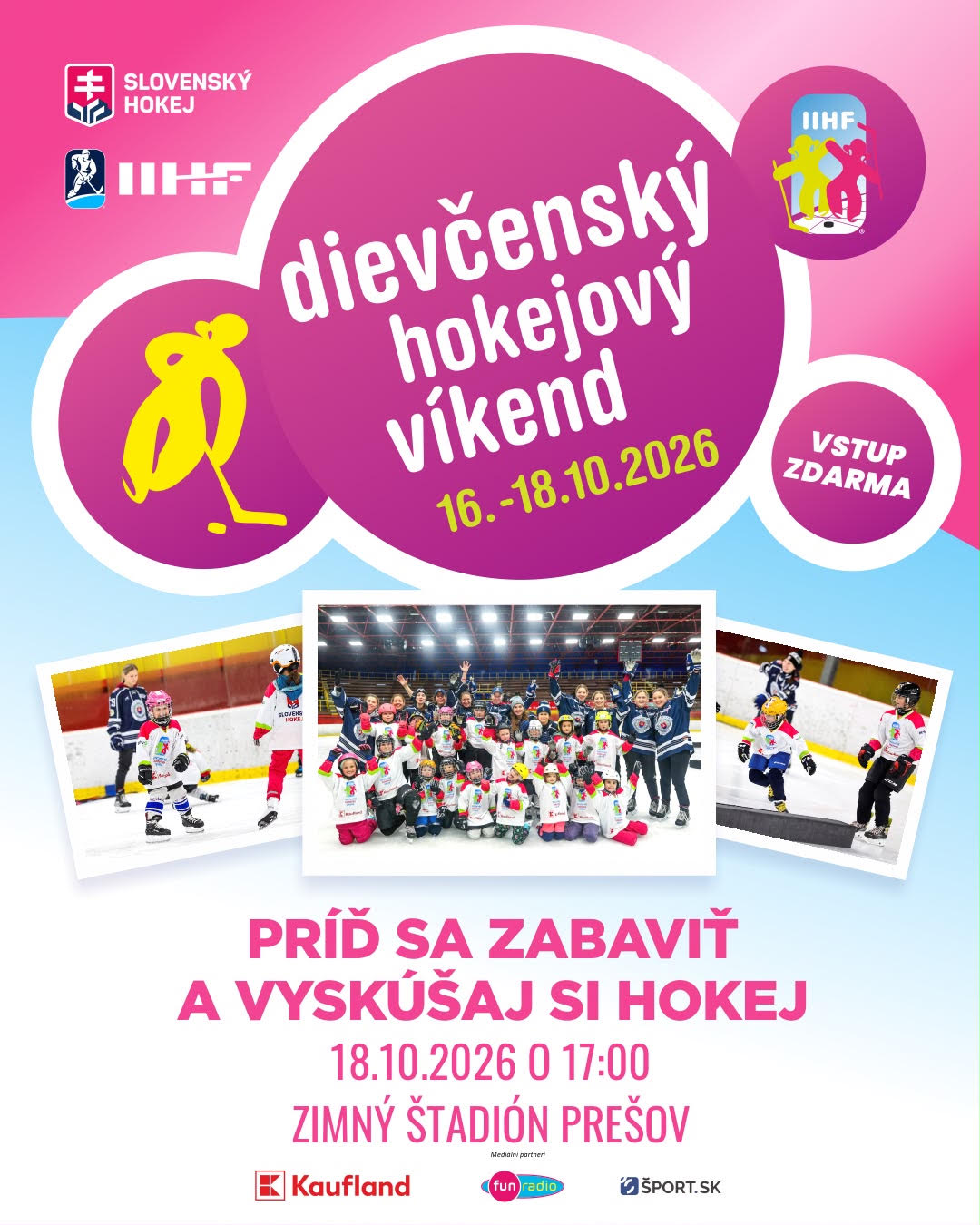 Hokejistky, príďte na dievčenský hokejový víkend!